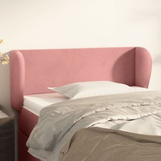 voodipeats servadega, roosa, 93x23x78/88 cm, samet