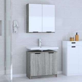 2-osaline vannitoakappide komplekt, hall Sonoma tamm, tehispuit
