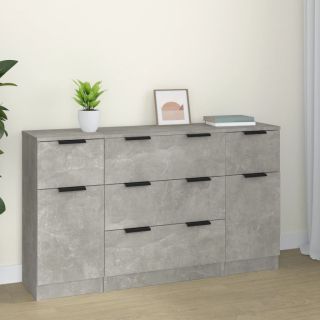 3 -osaline puhvetkappide komplekt, betoonhall, tehispuit
