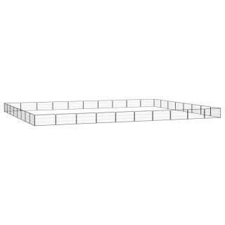 36 paneeliga koera mänguaed must 100x50 cm pulbervärvitud teras