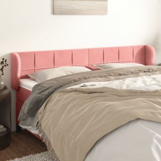 voodipeats servadega, roosa, 203x23x78/88 cm, samet