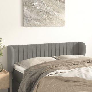voodipeats servadega, helehall, 147x23x78/88 cm, samet