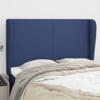 voodipeats servadega, sinine, 147x23x118/128 cm, kangas