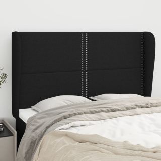 voodipeats servadega, must, 147x23x118/128 cm, kangas
