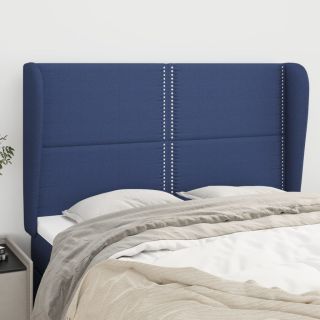 voodipeats servadega, sinine, 147x23x118/128 cm, kangas