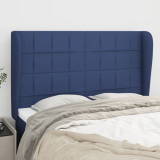 voodipeats servadega, sinine, 147x23x118/128 cm, kangas