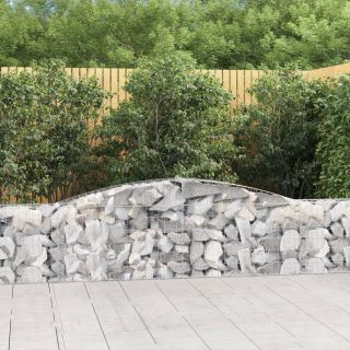 kaarekujulised gabioonkorvid 2 tk, 400x30x60/80 cm, raud