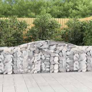 kaarekujulised gabioonkorvid 3 tk, 400x30x80/100 cm, raud