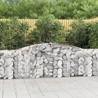 kaarekujulised gabioonkorvid 7 tk, 400x30x80/100 cm, raud