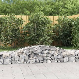 kaarekujulised gabioonkorvid 9 tk, 400x50x40/60 cm, raud