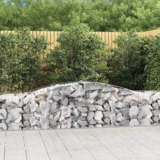 kaarekujulised gabioonkorvid 7 tk, 400x50x60/80 cm, raud