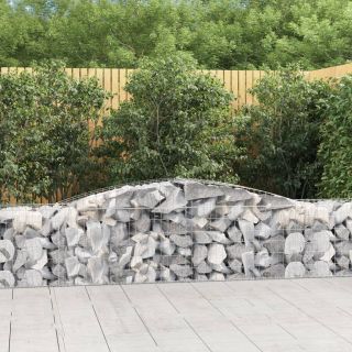kaarekujulised gabioonkorvid 6 tk, 400x50x60/80 cm, raud