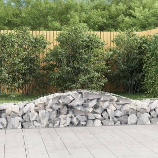 kaarekujulised gabioonkorvid 2 tk, 400x50x40/60 cm, raud