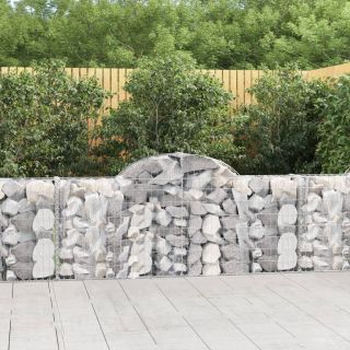 kaarekujulised gabioonkorvid 6 tk, 200x30x80/100 cm, raud