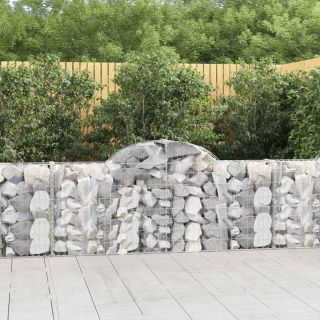 kaarekujulised gabioonkorvid 5 tk, 200x30x80/100 cm, raud