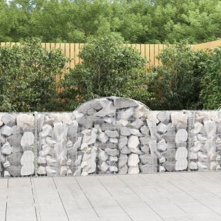 kaarekujulised gabioonkorvid 3 tk, 200x30x80/100 cm, raud