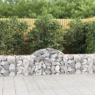 kaarekujulised gabioonkorvid 2 tk, 200x30x60/80 cm, raud