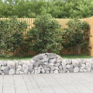 kaarekujulised gabioonkorvid 9 tk, 200x30x40/60 cm, raud
