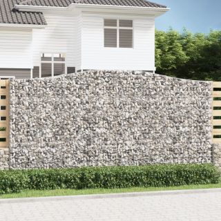 kaarekujulised gabioonkorvid 4 tk, 400 x 50 x 200/220 cm, raud