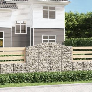 kaarekujulised gabioonkorvid 2 tk, 200x30x140/160 cm, raud