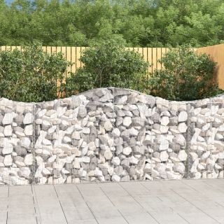 kaarekujulised gabioonkorvid 4 tk, 200x30x100/120 cm, raud