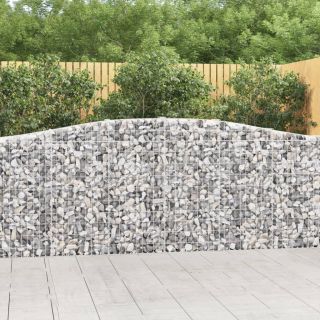 kaarekujulised gabioonkorvid 5 tk, 400x30x100/120 cm, raud