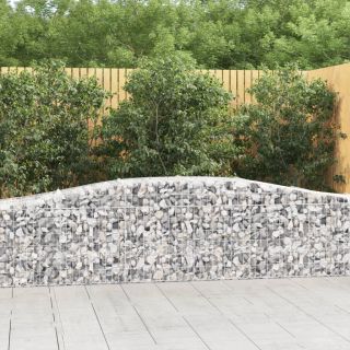 kaarekujulised gabioonkorvid 4 tk, 400x50x80/100 cm, raud