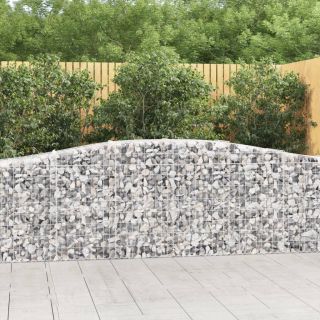 kaarekujulised gabioonkorvid 5 tk, 400x50x80/100 cm, raud