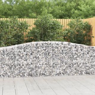 kaarekujulised gabioonkorvid 7 tk, 400x50x80/100 cm, raud