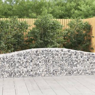 kaarekujulised gabioonkorvid 4 tk, 400x50x60/80 cm, raud