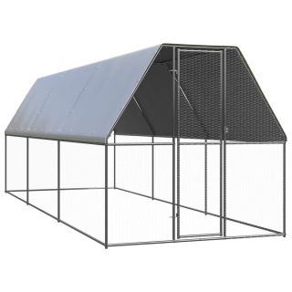 õue kanapuur, 2 x 6 x 2 m, tsingitud teras