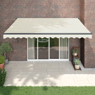 sissetõmmatav varikatus, kreemjas, 4,5x3 m, kangas, alumiinium
