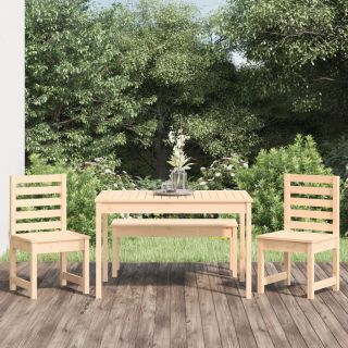 4-osaline aia söögimööbli komplekt, männipuit
