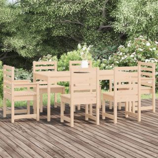 7-osaline aia söögimööbli komplekt, männipuit