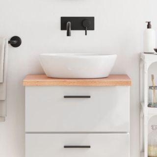 vannitoa töötasapind, helepruun, 60 x30 x (2-4) cm, täispuit