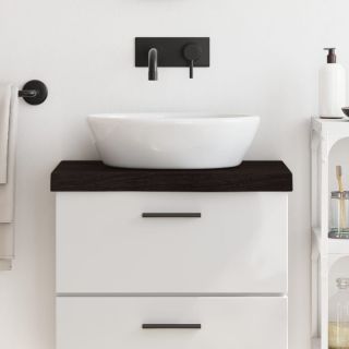 vannitoa tasapind, tumepruun, 60x30x(2-6)cm töödeldud täispuit