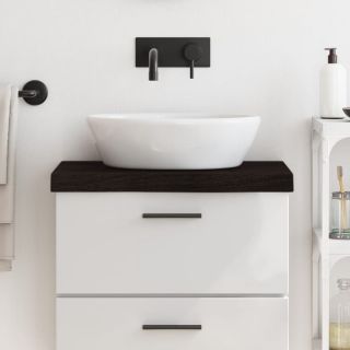 vannitoa tasapind, tumepruun, 60x40x(2-6)cm töödeldud täispuit