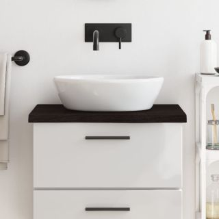 vannitoa tasapind, tumepruun, 60x60x(2-4)cm töödeldud täispuit