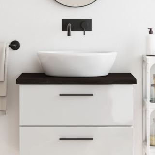 vannitoa tasapind, tumepruun, 80x40x(2-4)cm töödeldud täispuit