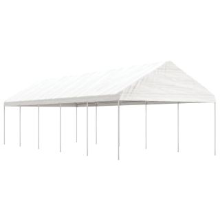 katusega varjualune, valge, 11,15 x 4,08 x 3,22 m, polüetüleen