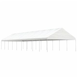 katusega varjualune, valge, 20,07 x 5,88 x 3,75 m, polüetüleen