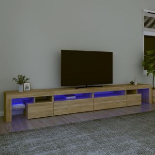 telerialus LED-tuledega, Sonoma tamm, 290x36,5x40 cm