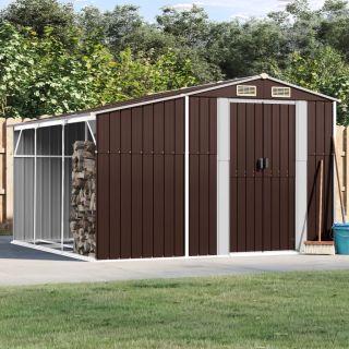 Садовый сарай, коричневый, 277 x 279 x 179 см, оцинкованная сталь