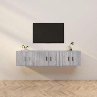 seina telerikapid, 3 tk, hall Sonoma, 57 x 34,5 x 40 cm