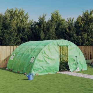 kasvuhoone terasraamiga, roheline, 20 m², 5x4x2,3 m