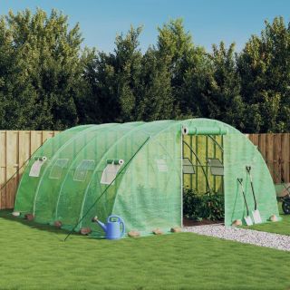 kasvuhoone terasraamiga, roheline, 16 m², 4x4x2 m