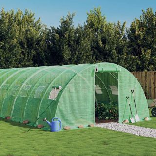 kasvuhoone terasraamiga, roheline, 24 m², 6x4x2 m