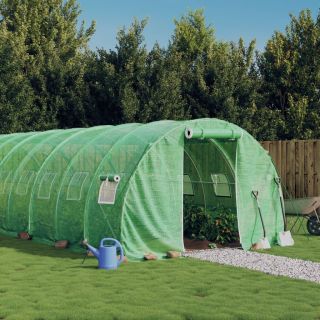 kasvuhoone terasraamiga, roheline, 30 m², 10x3x2 m