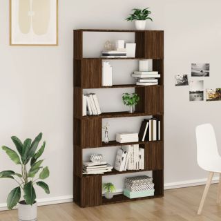 Книжный шкаф/разделитель комнаты, коричневый дуб, 100x24x188 см