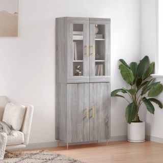 kõrge kapp, hall Sonoma tamm, 69,5 x 34 x 180 cm, tehispuit